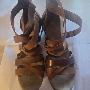 Clarks Women's Brown Strappy Heels